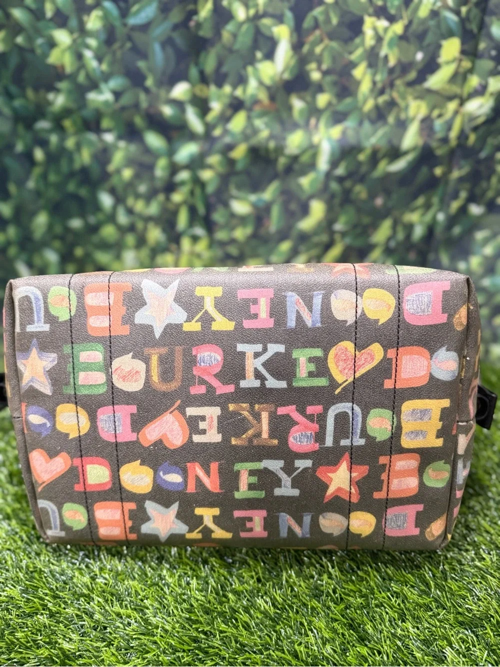 Dooney & Bourke Vintage Y2K Graffiti Doodle Print Barrel Satchel LQQK